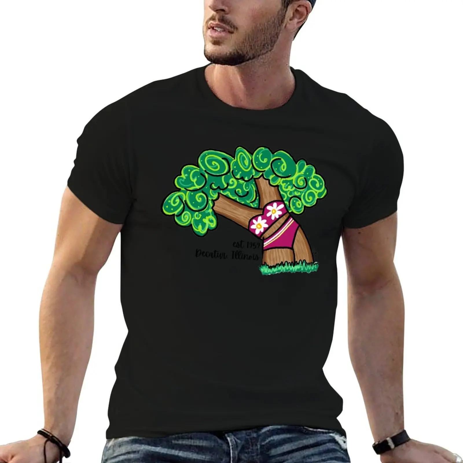 

Bikini Tree in Flower Suit T-Shirt funny t shirts cotton t shirts for man slim fit T-Shirt