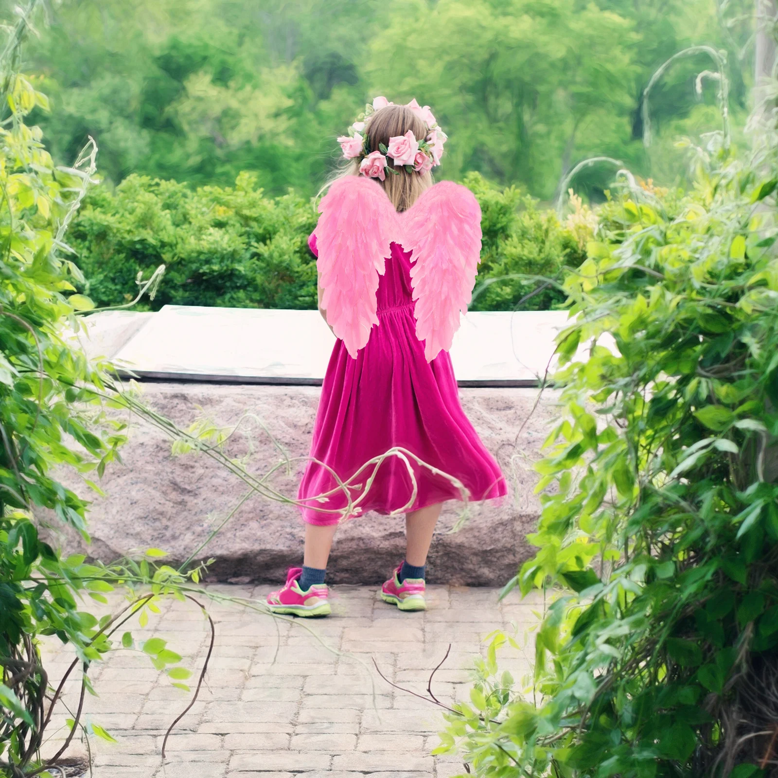 1 Uds. De ala de Ángel, adorno decorativo de ala de pluma, accesorio de actuación navideña, fotografía de Cosplay adecuada para niños