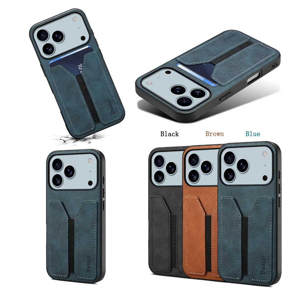 

Simple Solid Color Phone Case for iPhone 17 Air 16 15 14 13 12 11 Pro Max 7 8 Plus XR XS Max with Back Card Slots