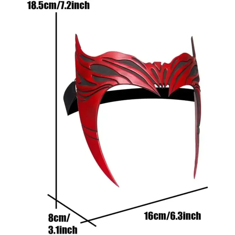 Bulex Wanda Maximoff Headpiece Scarlet Witch Headpiece Crown Halloween Cosplay Party Masquerade Mask Costume Props For Women