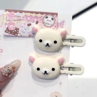 Cute Bear Hairpins Set Preppy Headdress Plastic Hair Sweet Accessories Friend Gifts 5