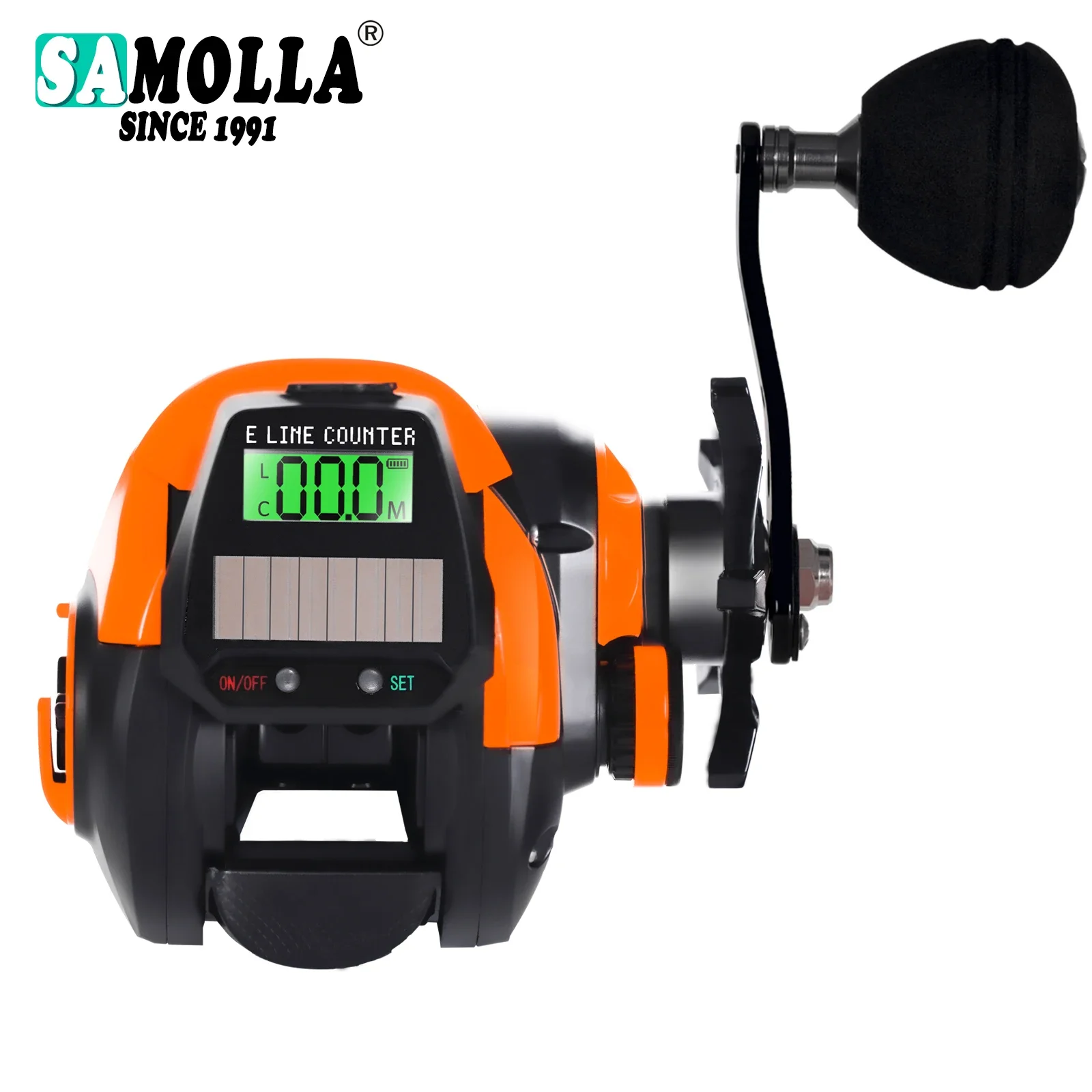 Fishing Reel USB And Solar Charging Electronic Baitcasting   7.2 1 Saltwater Waterproof Cast Drum Wheel Casting  spinning reel