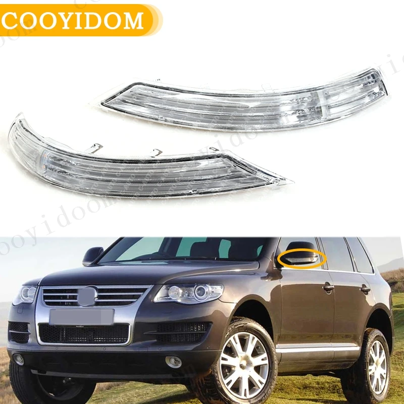 Car Side Rear View Mirror LED Turn Signal Light Amber Lamp For VW Touareg 2007 2008 2009-2011 7L6949101C 7L6949102C