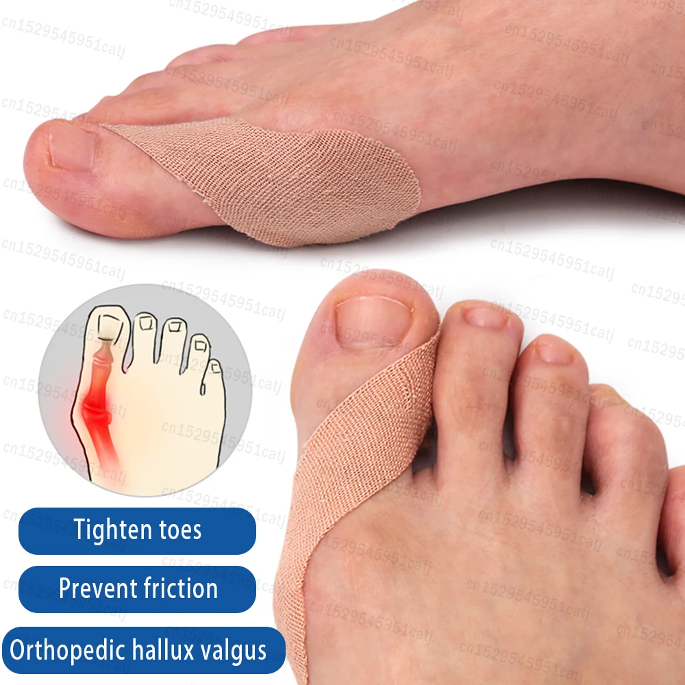 10/50PCS Hallux Valgus Orthodontic Patch Anti-wear Toes Correction Pad Big Toe Separator Sports Protective Joint Fixation Patch