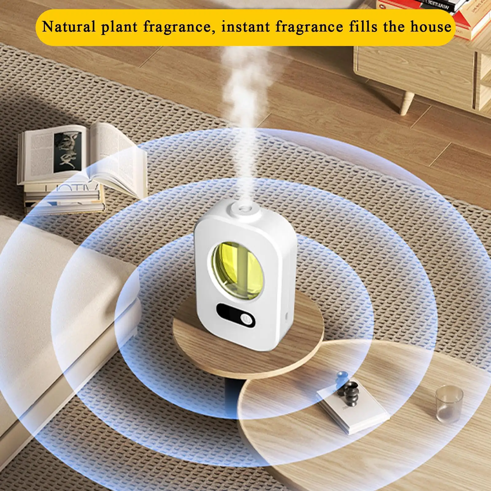 Macchina per aromaterapia intelligente Spruzzatore automatico di fragranze Diffusore di oli profumati Temporizzazione Apparecchio ricaricabile ad ampia copertura per Spa