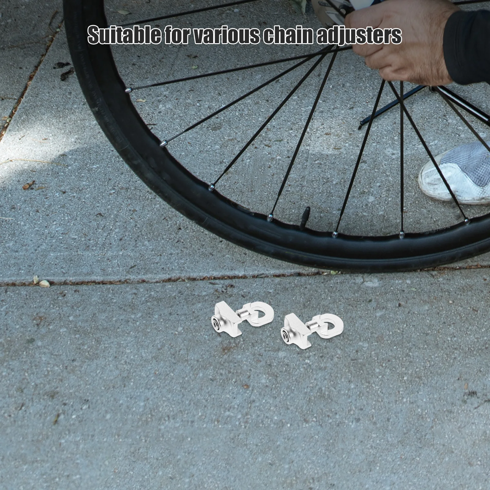 

2Pcs Aluminum Alloy Cnc Chain Tensioner Adjustable Bicycle Chain Adjuster Tool Folding Bike Cycling Accessories