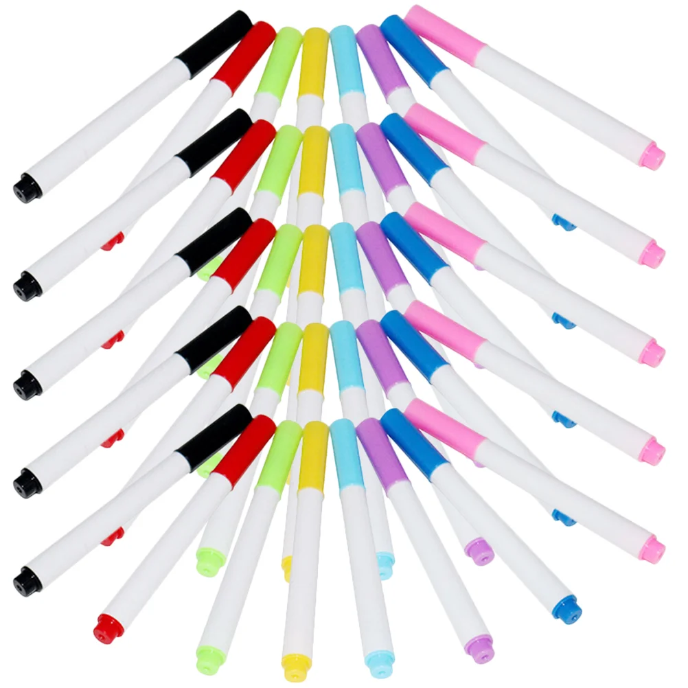 

40 Pcs Erasable Whiteboard Marker Dry Erase Markers Easy to Wipe Multicolor Teach Supply Plastic Child School Pens