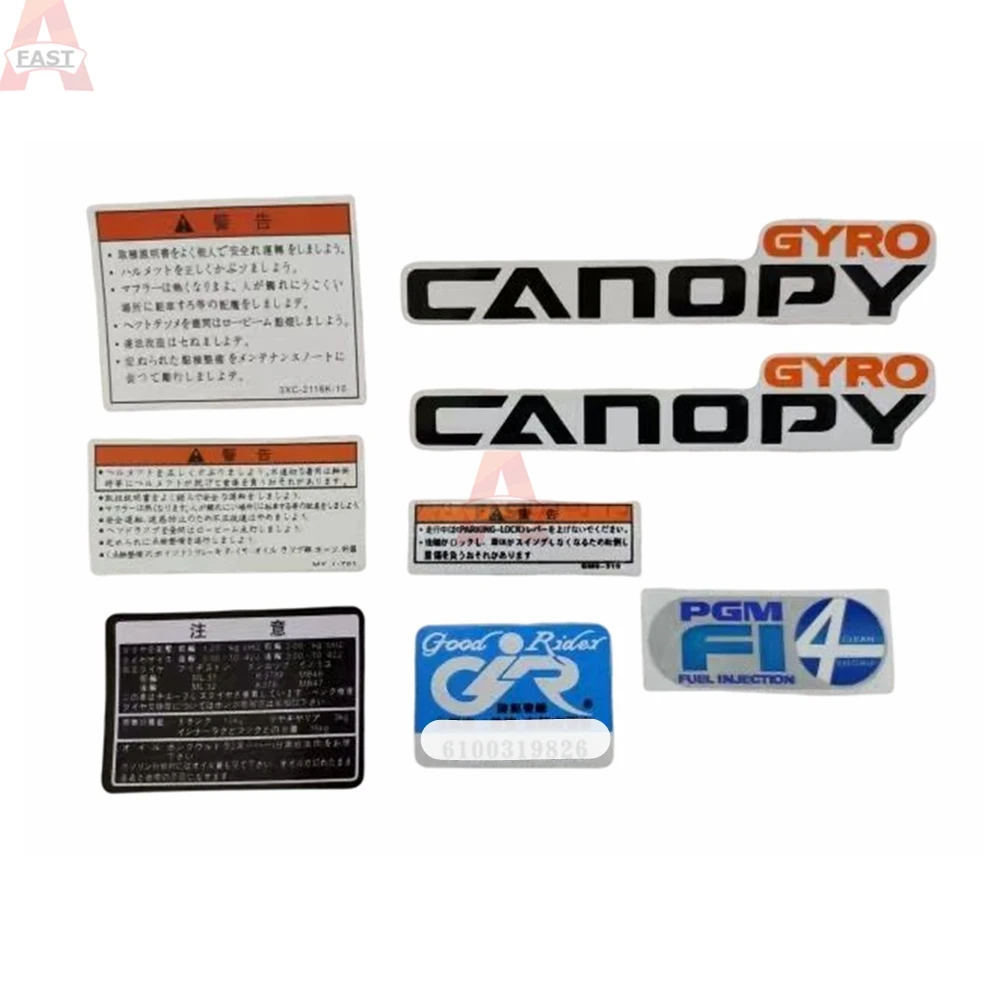 Pegatinas decorativas para motocicleta, calcomanías con logotipo para carrocería de coche, para HONDA GYRO-X 50, toldo giroscópico de tres ruedas