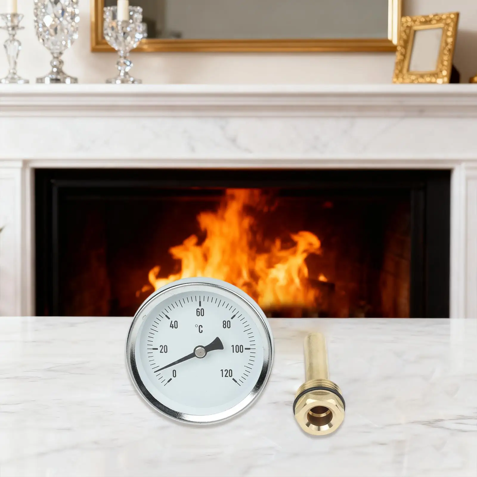 Bimetal Thermometer For Heating Water Temperature Meter 8*50mm Thermometer Rod Suitable For Various Applications
