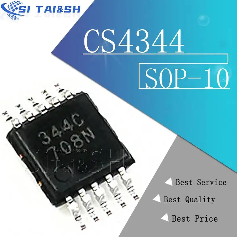 10pcs/lot MSOP-10 CS4344-CZZR 344C CS4344