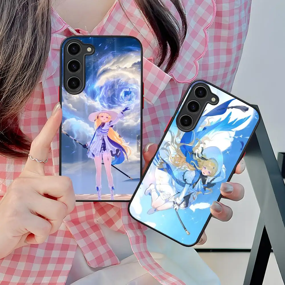 Wuthering Waves Phoebe Silicone Mobile Phone Case for Samsung Galaxy S26 S25 S24 S23 S22 S21 Plus FE Ultra Colorful Cover