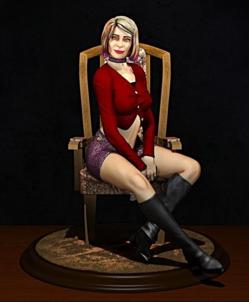 Kit de modelo de figura de resina fundida a escala 1/24, juego de terror, estatua de Maria Remake, Hobby, juguetes en miniatura sin montar, sin pintar, Diorama DIY