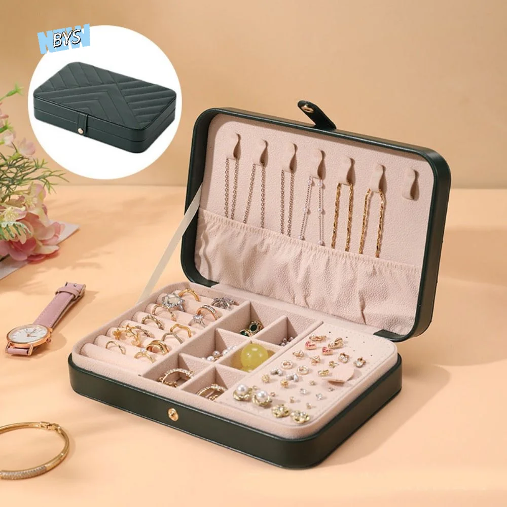 

Large Capacity Jewelry Storage Box PU Dust-proof Jewelry Display Case Exquisite Convenient Necklace Storage Case