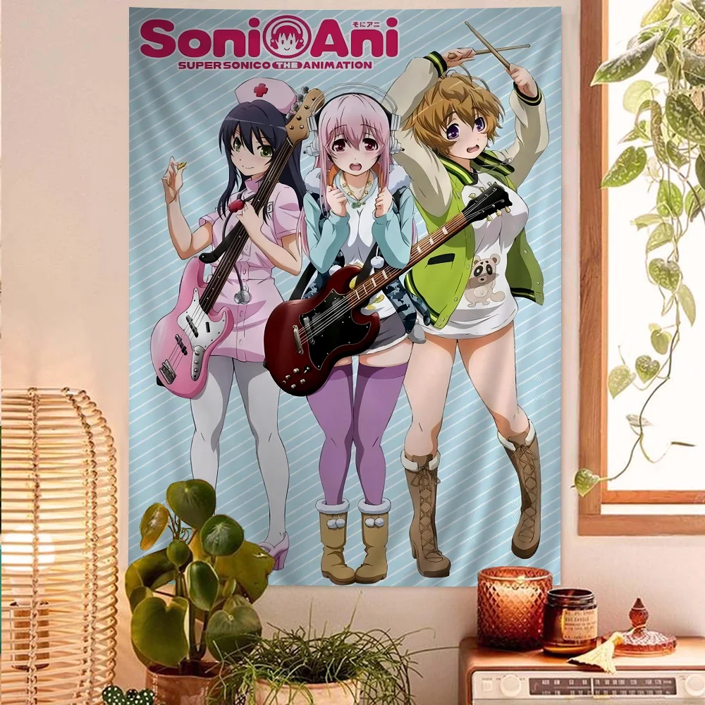 Super Sonico Hippie Wall Hanging Tapestries for Living Room Home Dorm Decor Kawaii Room Decor