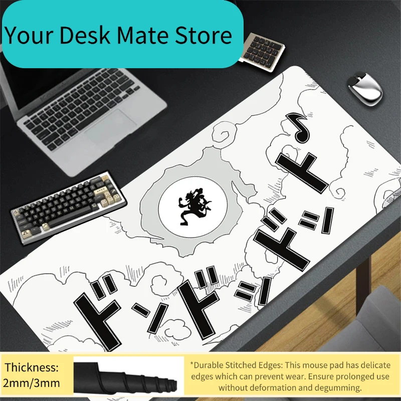 Keyboard Pad Laptop HD Print Anime Luffy Mouse Pad Black And