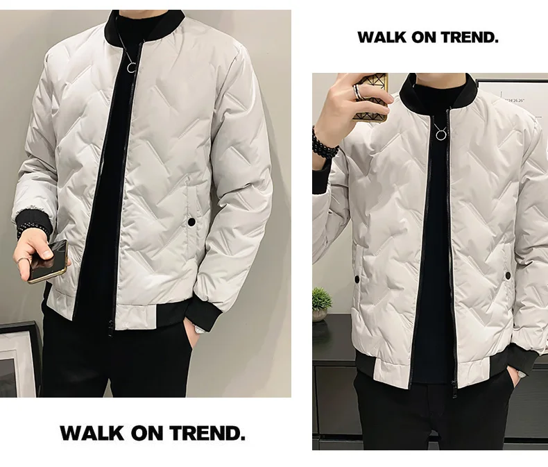 الرجال الشتاء الأبيض بطة أسفل سترة دافئة سميكة الوقوف طوق يندبروف سترات منفوخة الرجال عالية الجودة أسفل معطف الذكور سترة واقية