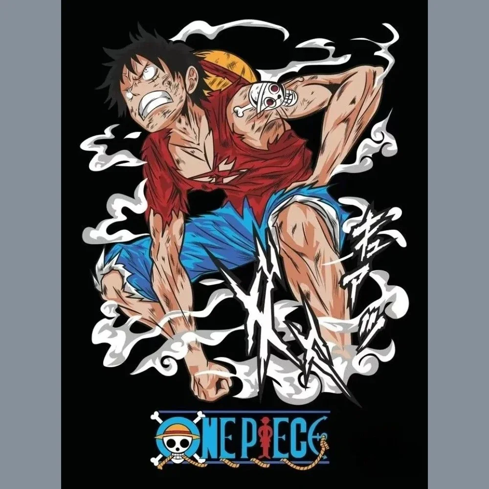 5D Full Drill DIY Diamond Painting One Piece Luffy Single Frameless Canvas Wall Art Decoration Gift for Anime Fans