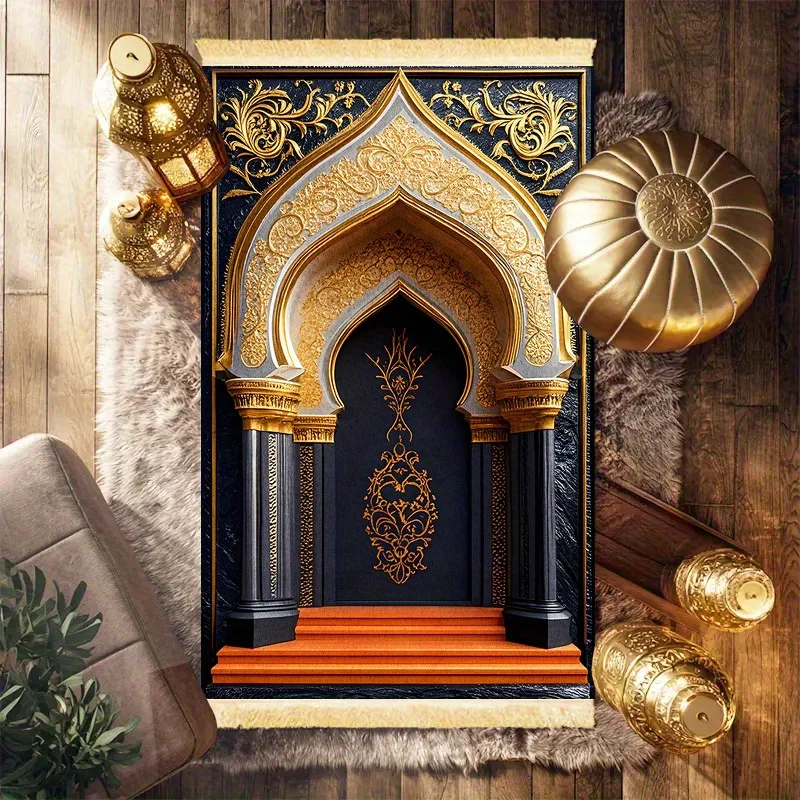 

Роскошный исламский молитвенный коврик VIKAMALuxurious, коврик для поклонения, складной коврик в исламском стиле для мусульманских паломничеств в мечетях.