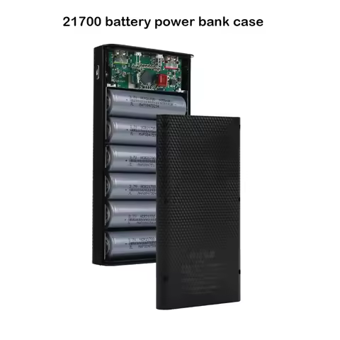 DIY 6x21700 QC3.0 Battery Power Bank Case 22.5W Fast Charging Power Bank Case Mobile Phone Portable Battery Charger