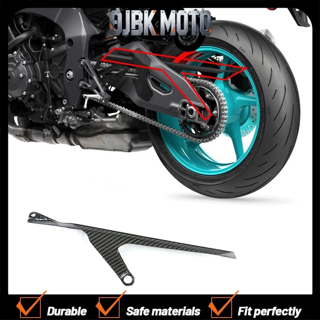 

For Yamaha MT 10 MT10 R1 FZ10 Motorcycle 3K Carbon Fiber Rear Chain Guard Protection Cover 2016 2017 2018 2019 2020 2021 2022