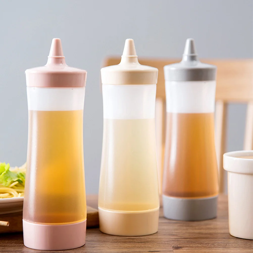 

1pc 350Ml Reusable Squeeze Bottle Food Safe Pp Pe Material Sauce Dispenser For Jam Ketchup Oil Vinegar Salad Dressing Kitchen