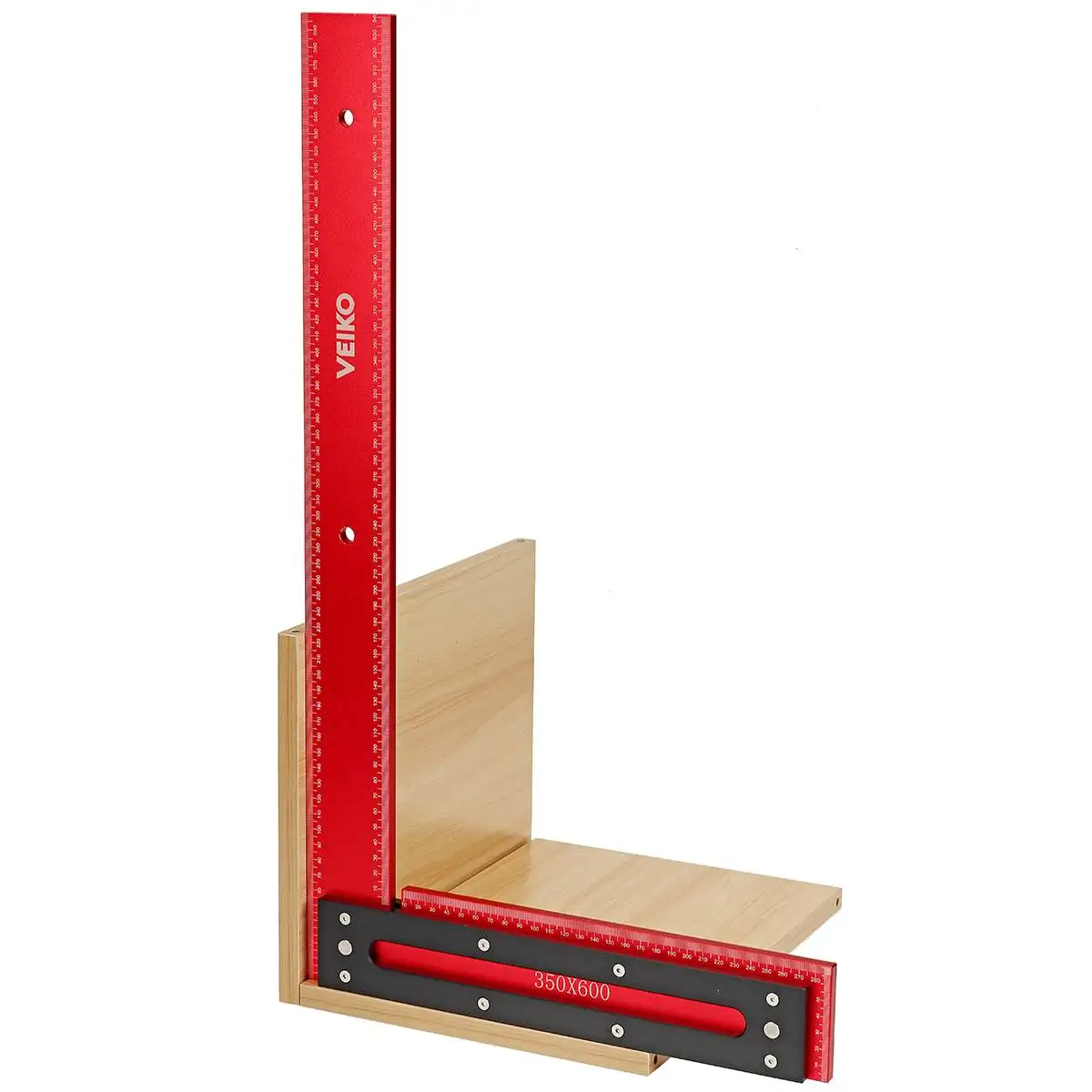 Imagem -05 - Veiko 600 mm Liga de Alumínio Carpinteiro Praça Quadro Régua Ângulo Direito Quadrado para Woodworking Ajuste Quadrado Marcação