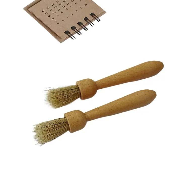 Hand cranked grinder brush cleaning brush Bar coffee grounds cleaning  Coffee grinder wood handle cleaning