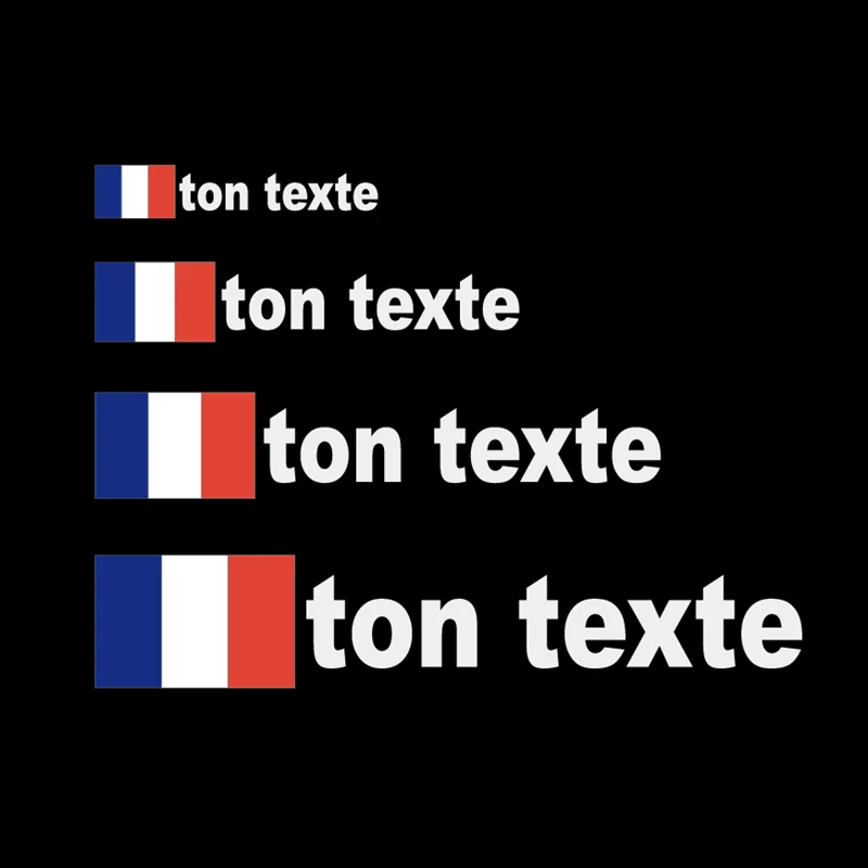 Suitable for French Flag Custom Text or Name Waterproof Reflective Car Motorcycle Helmet Styling Decorative Accessories Stickers