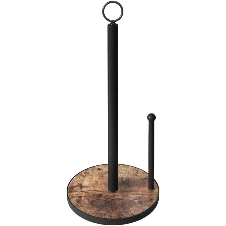 

OROPY Paper Towel Holder Countertop with Heavy Duty Wood Base Farmhouse Paper Towel Roll Stand for Kitchen Counter fits Standar