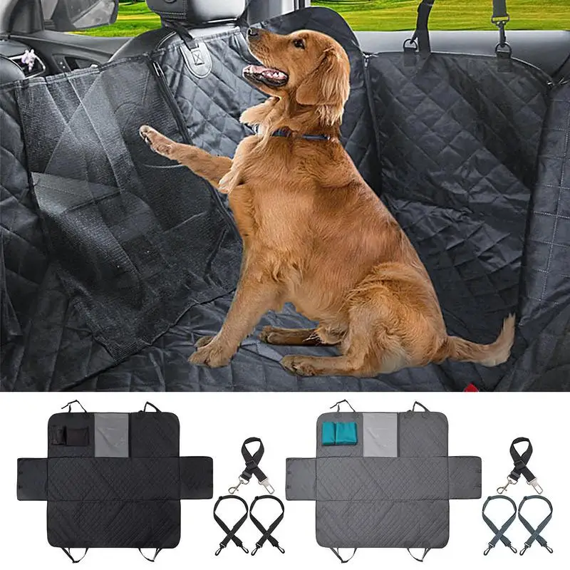 Dog Backseat Cover Waterproof Hard Bottom Bench Seat Cover Protector Anti-Scratch Hammock Travel Bed Pet Backseat Protector For