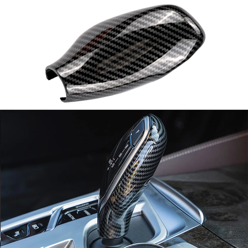 

Carbon Fiber ABS Car Speed Gear Shift Knob Head Cover Trim for BMW 5 6 7 Series GT G32 G30 G11 G12 X3 X4 G01 G02 2016-2021