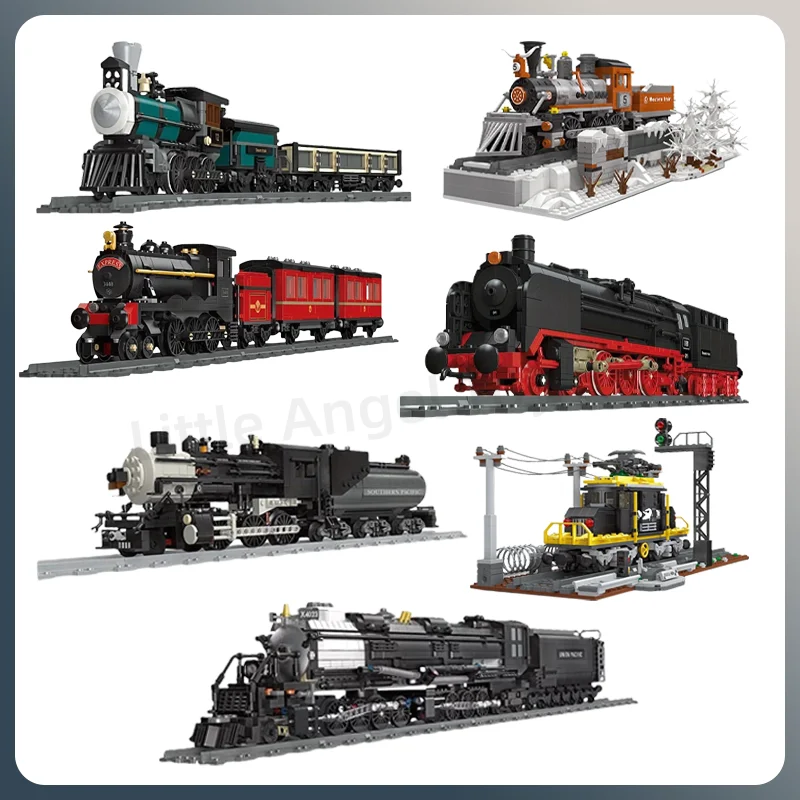 Steam Train Railway Express Module Brick Building Toy Gift - Build your Mini Railway Express with modular building blocks!