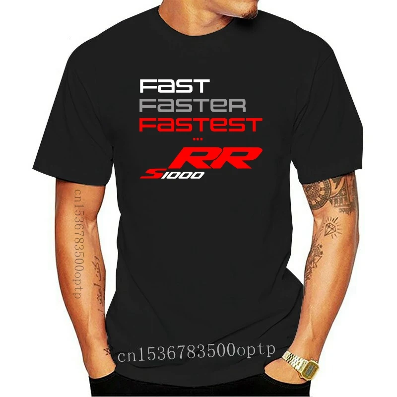 2019 New 100% Cotton T-Shirts Men Germany Classic Motorcycle Motorrad S1000RR FAST FASTER FASTEST T-SHIRT FAN T-SHIRT Casual Tee