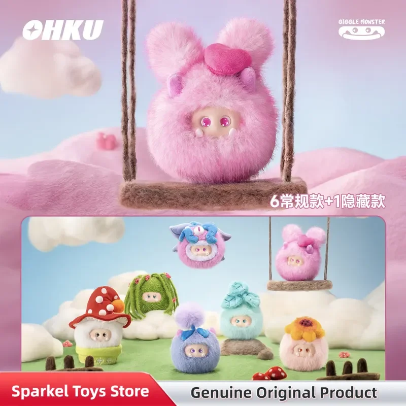 

Ohku Giggle Monster Sprout Story Series Plush Blind Box Vinyl Pendant Doll Kawaii Collectible Home Decor Figure Toys Gifts