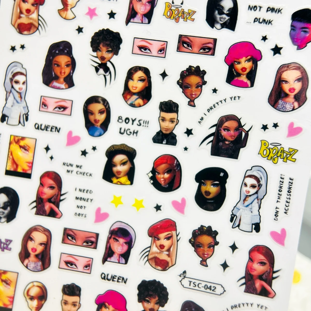 TSC-043 Più recente angolo punk DOGS 3d nail art adesivo decalcomania nail silder