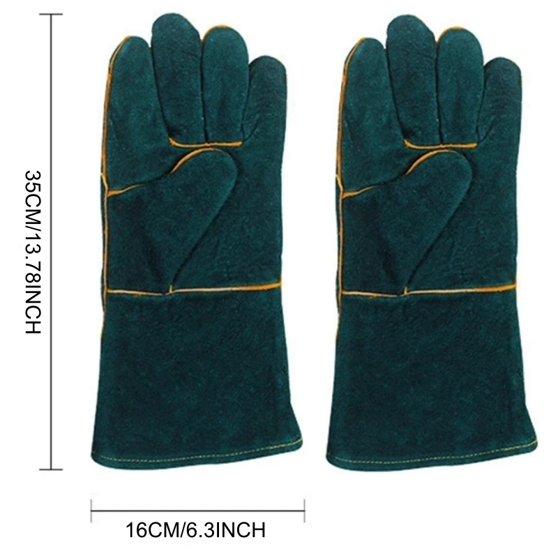 Anti-Biss-Sicherheitshandschuhe, Leder, Haustiergriff, Beißen, Schutzhandschuhe zum Fangen von Hunden, Katzen, Reptilien, Tier, Greifen, Trainingshandschuhe – Detail 5