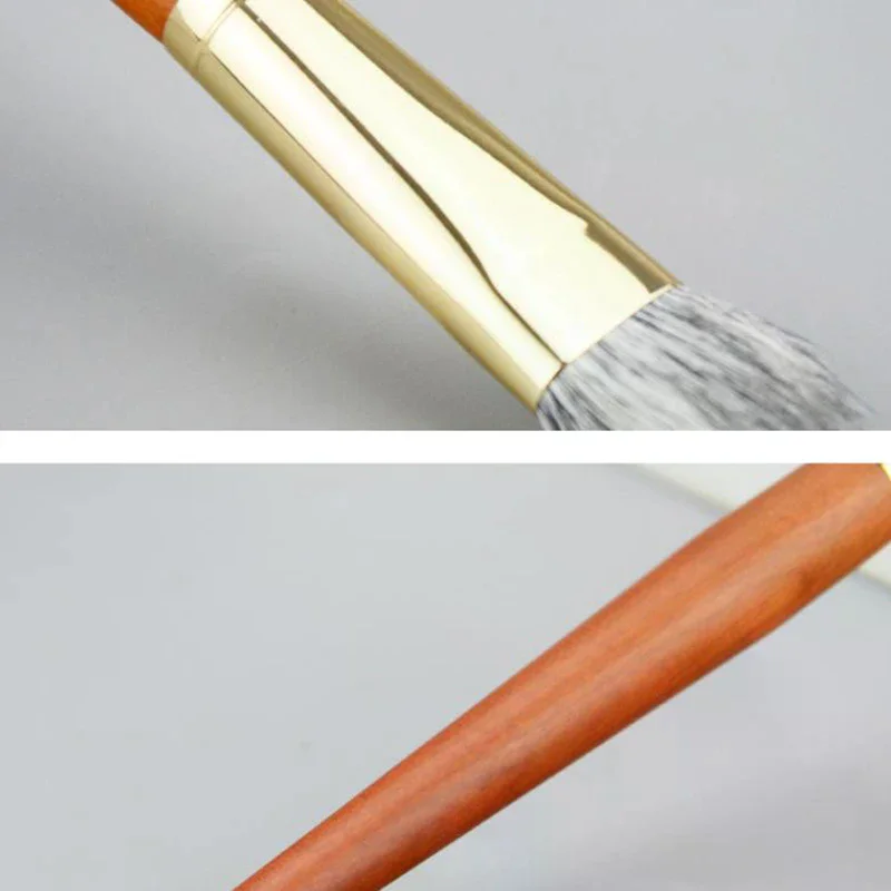 فرشاة أحمر الخدود ذات الشعر الطبيعي، فرش مكياج لظلال الوجه، فرش مكياج لشعر الماعز، أحمر الخدود برونزي برو، أدوات تجميل أساسية #5