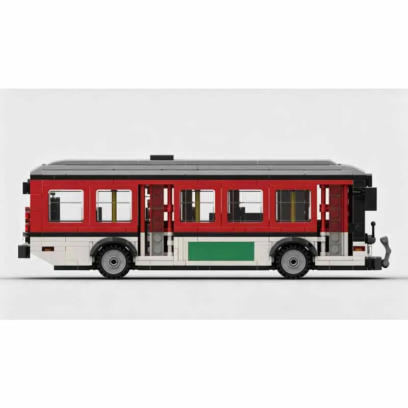 MOC-253189 New City Intercity University Public Bus Building Block Model 517 PartsMOC Creative Boys Christmas Toy Gift