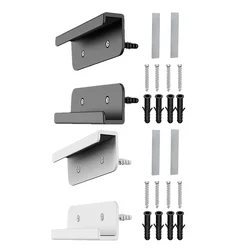 2 Pcs Universal Wall Mounted Tablet Stand Holder Fixed by Adhesive/Screw Tablet Wall Mount for iPad/iPhone 15 14/Kindle E-Reader