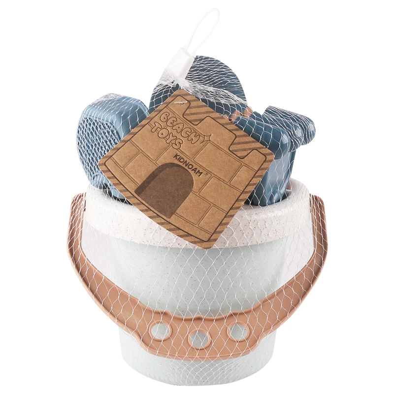 9 elementów zestawu zabawek plażowych: wiaderko, filtr, akcesoria do domowej lodów, możliwość robienia lodowych kulek, idealne na podróże plażowe.