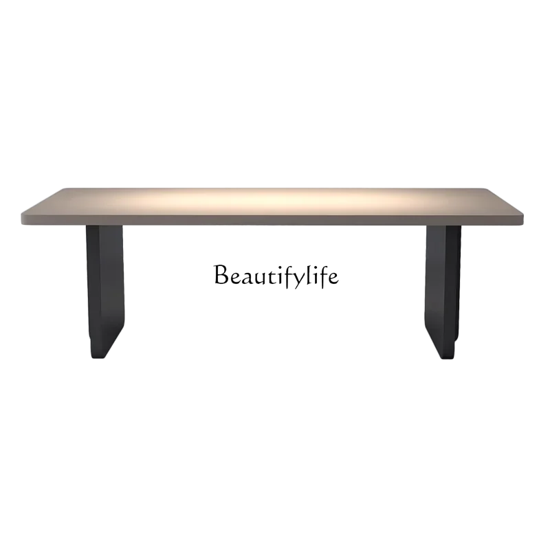 Slate dining table Italian minimalist large flat high-end household simple modern large horizontal hall dining table