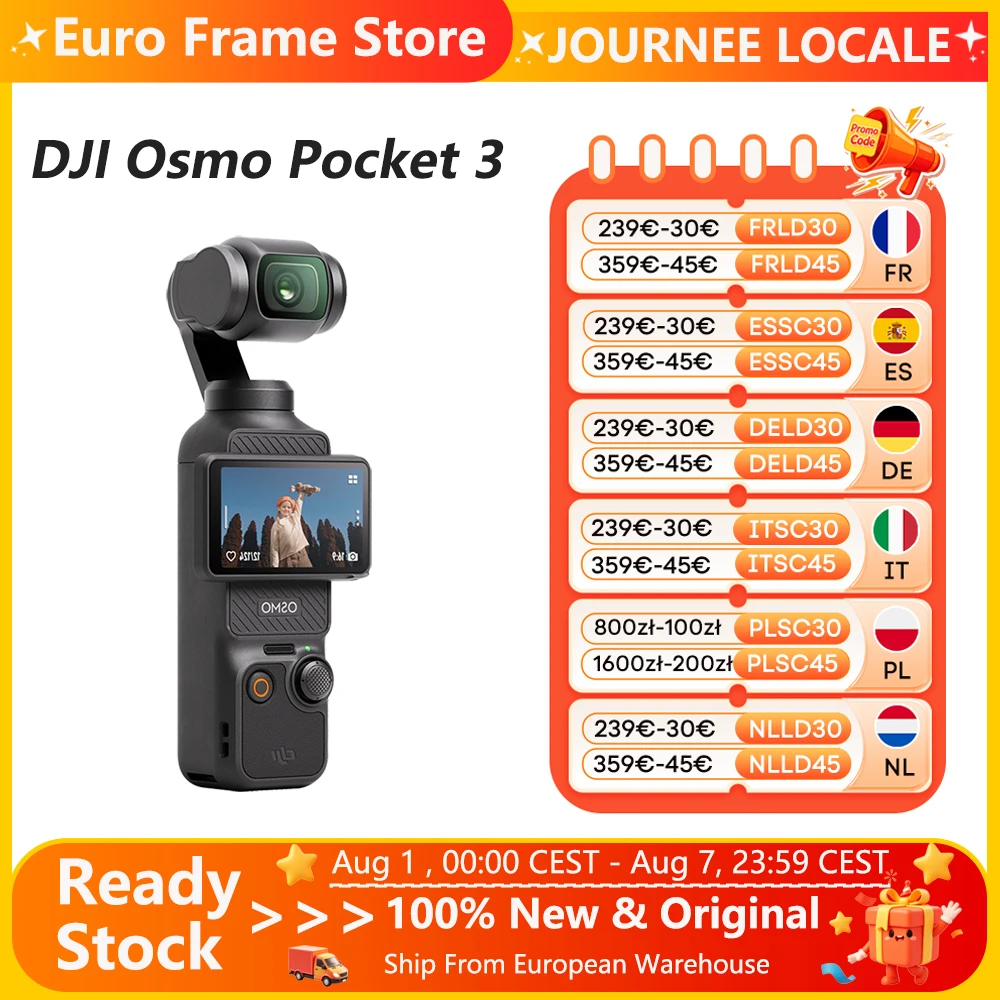 DJI Osmo Pocket 3, capteur puissant de 1 pouce, 4K/120fps, écran tactile rotatif de 2 pouces, Osmo Pocket 3 original