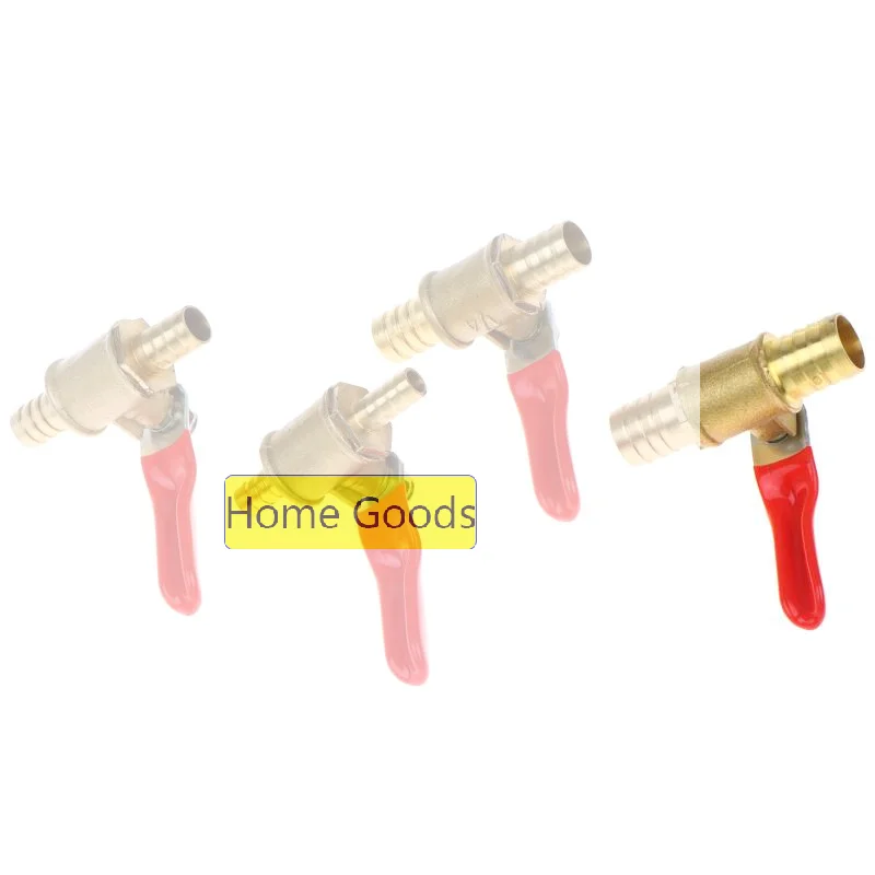 1Pcs Pipe Fittings 6mm 8mm 10mm 12mm Hose Barb Inline Brass Water Oil Air Gas Fuel Line Shutoff Ball Valve DIY Accessories