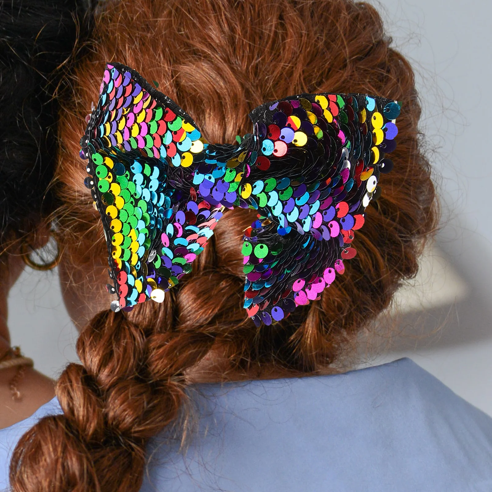 

4 Pcs European and American 's Hairpin Accessories Decorative Bow Sequins Clips for Girls