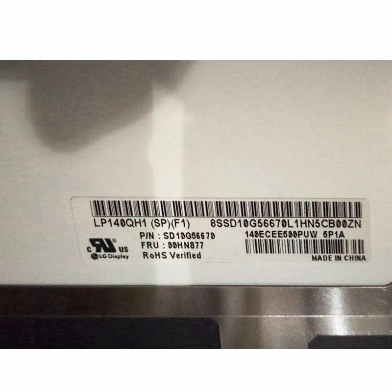 Imagem -03 - Oriinal 14 Magro Portátil Led Lcd Tela Lp140qh1-spf1 Fru 00hn877 Ips para Lenovo T460 T460s T470 T470s Qhd 2560*1440 40pin