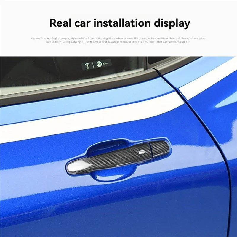 

Carbon Fiber Interior Car Door Handle Cover Decorative Sticker For Camaro 2016-2023