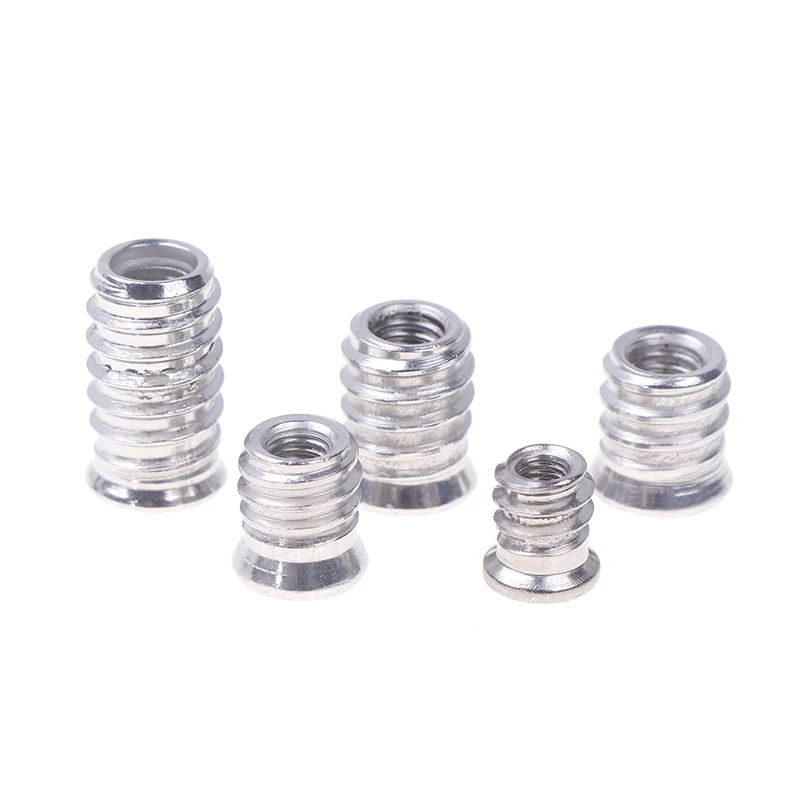 10 قطعة الخيوط إدراج الجوز M4 M5 M6 للأثاث الخشبي خزانة السرير الجدول جزءا لا يتجزأ من عرافة مسدس المقبس رئيس 304 الفولاذ المقاوم للصدأ