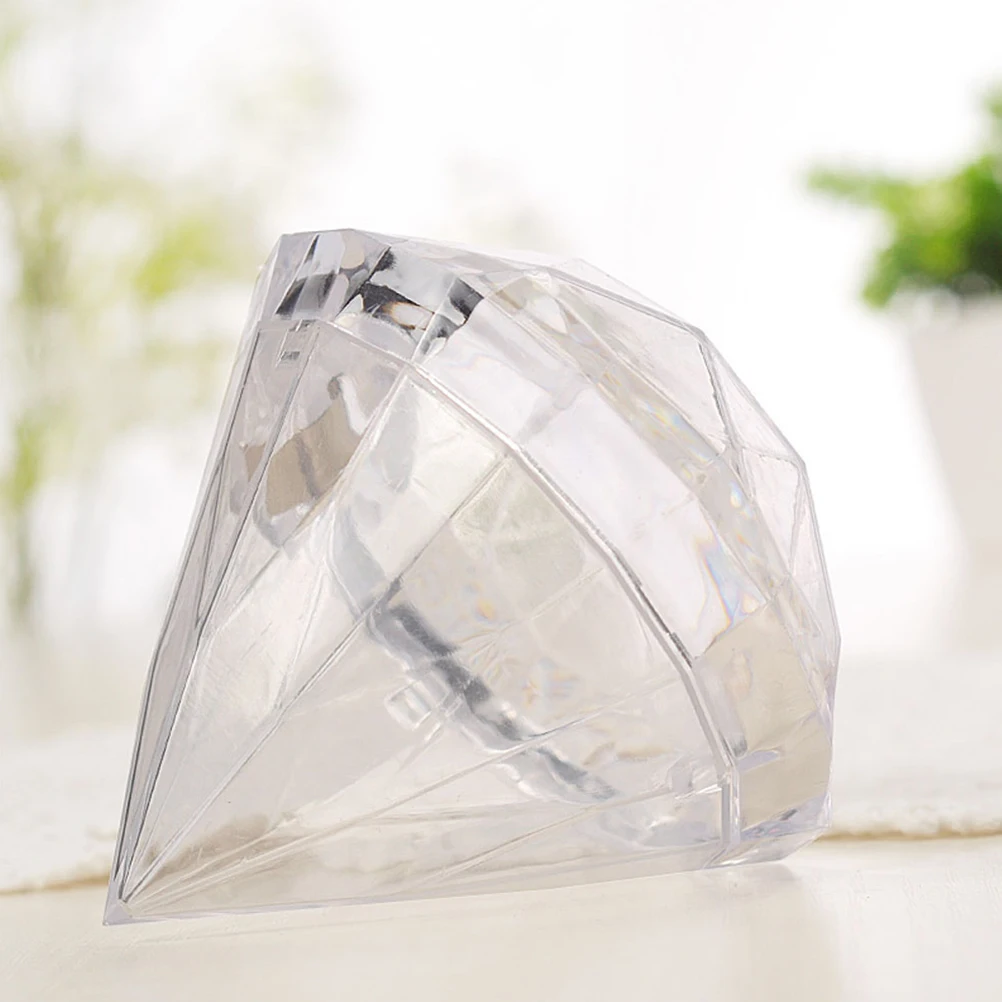 

6 Pcs Candy Box Diamond Decor Wedding Favor Boxes Decorations Party Thicken Shape Favors Guests
