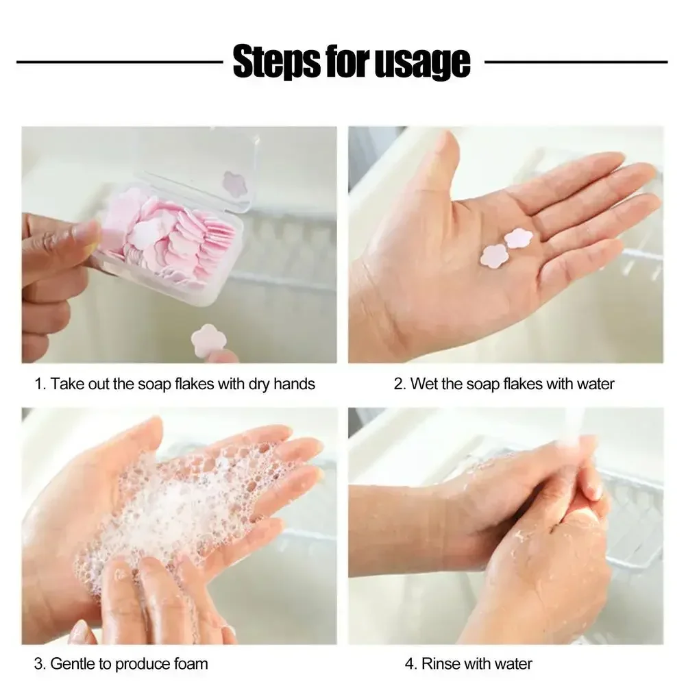 1000Pcs Portable Hand Wash Soap Papers Scented Slice Mini Cleaning Soaps Washing Hand Bath Travel Disposable Antimicrobial Soap