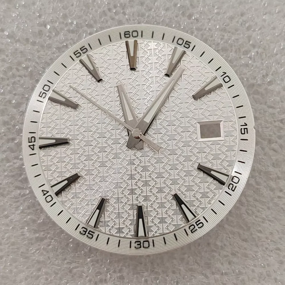 New Geometric Green Luminous Dial 33.5mm Watch Dial+Hands Kits for NH35 NH36 4R 7S Movement High Quality Watches Parts